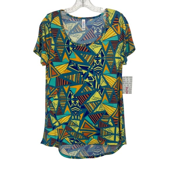 LuLaRoe Classic Tshirt Womens Small Geometric Print Short Sleeve New - Picture 1 of 9
